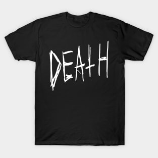 Grim Death Sketched Text Design T-Shirt